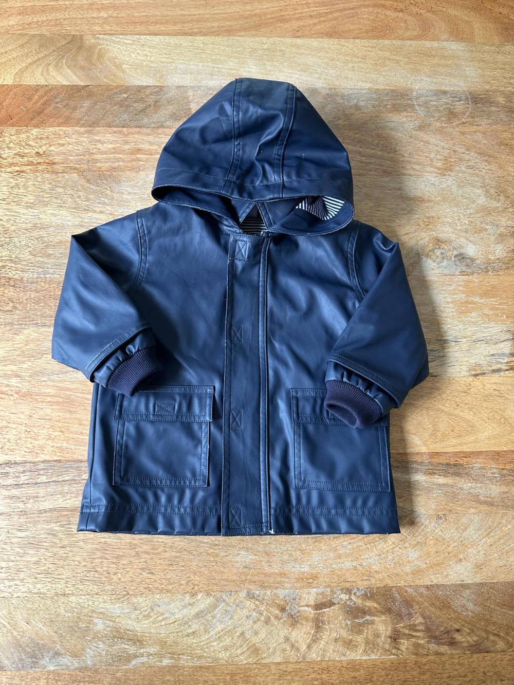 Petit Bateau - navy blue rain jacket size 12 months
